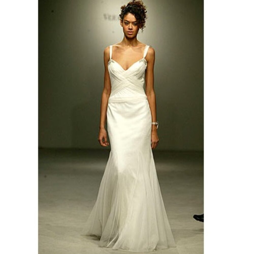 Vintage Vera Wang Spring 2004 size 8 wedding dress, minimally altered